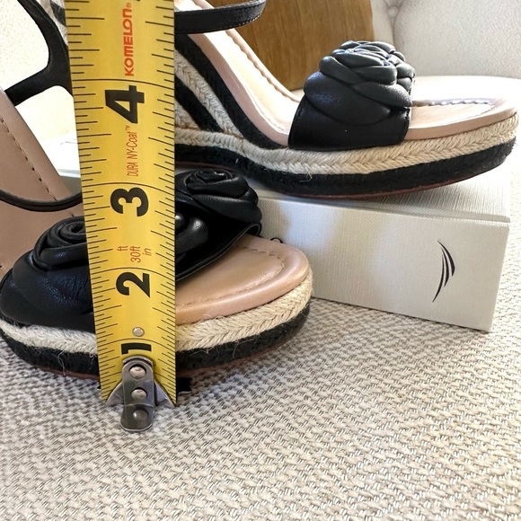 Kate Spade Espadrilles Wedge Sandals Black and White Size 6.5 - Picture 7 of 9